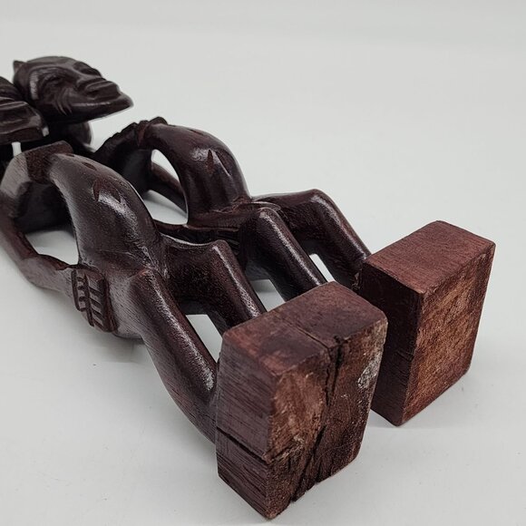 African Hand Carved Fertility Sculpture Figure Wooden Tribal Male Female - Picture 9 of 10